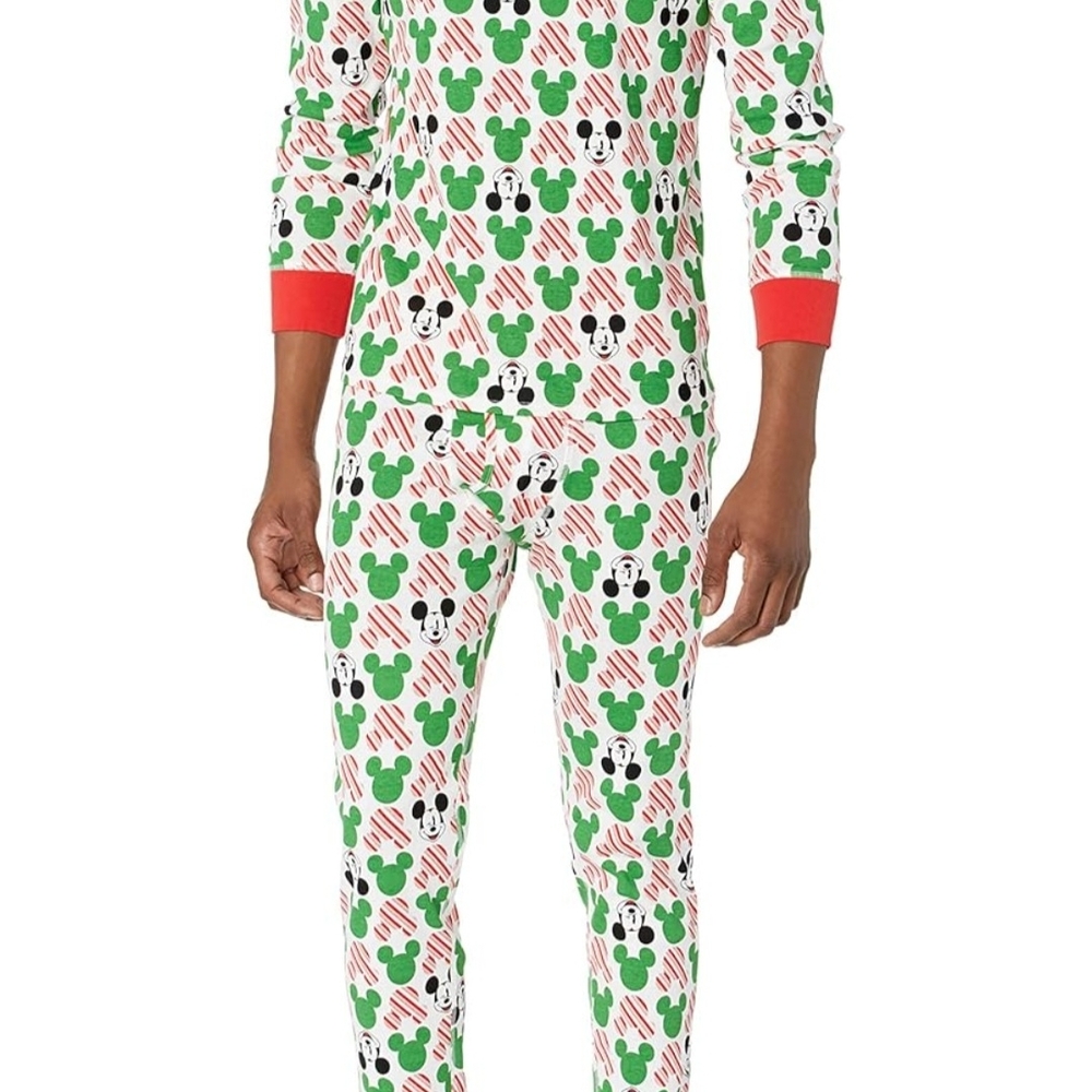 Disney Green and Red Mickey Mouse Pajama Set
